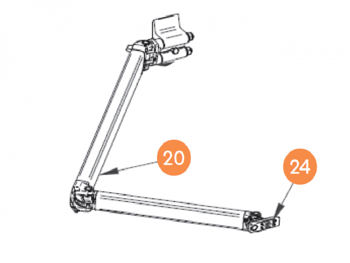 Arm høyre til Omnistor 5200. Del 20 i gruppen Markise & Telt / Markiser / Reservedeler markiser / Reservedeler Omnistor / Omnistor 5200 hos Camping 4U (9926038r)