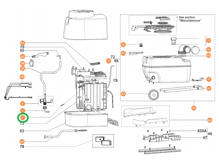 Microbrytare för Dometic toalett CT-4-/ 3000er-serien i gruppen Bobil & Caravan / Toalett & sanitærprodukter / Andre toalettartikler hos Camping 4U (9926938)
