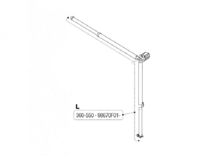 Støtteben Caravanstore Zip XL Venstre 410-550 XL