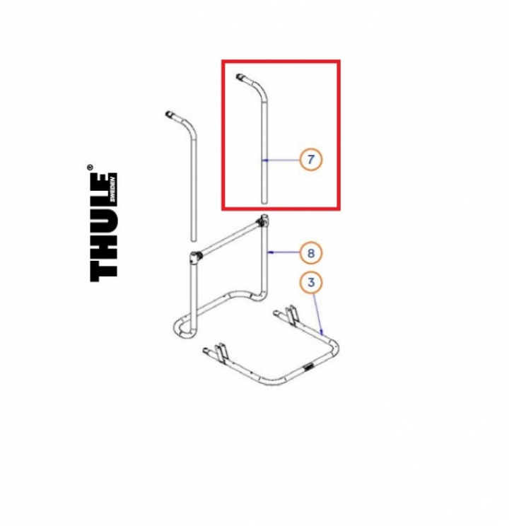 Festebøyle ovenfor, 1 stk. til Thule Sport G2 i gruppen Chassis / Sykkelstativ / Reservdeler Thule Sykkelstativ / Thule Sport hos Camping 4U (9929430)