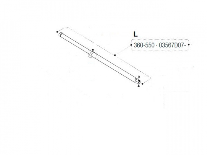 Spennstang CS Zip XL Venstre 360-550 cm