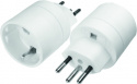 Adapter skyddskontakt CH / 250 V , Ø 45 mm färg vit