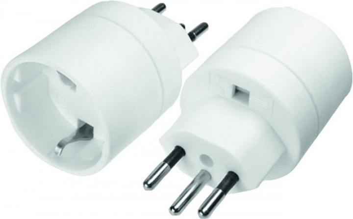 Adapter skyddskontakt CH / 250 V , Ø 45 mm färg vit i gruppen Bestillingsvarer hos Camping 4U (9930663)