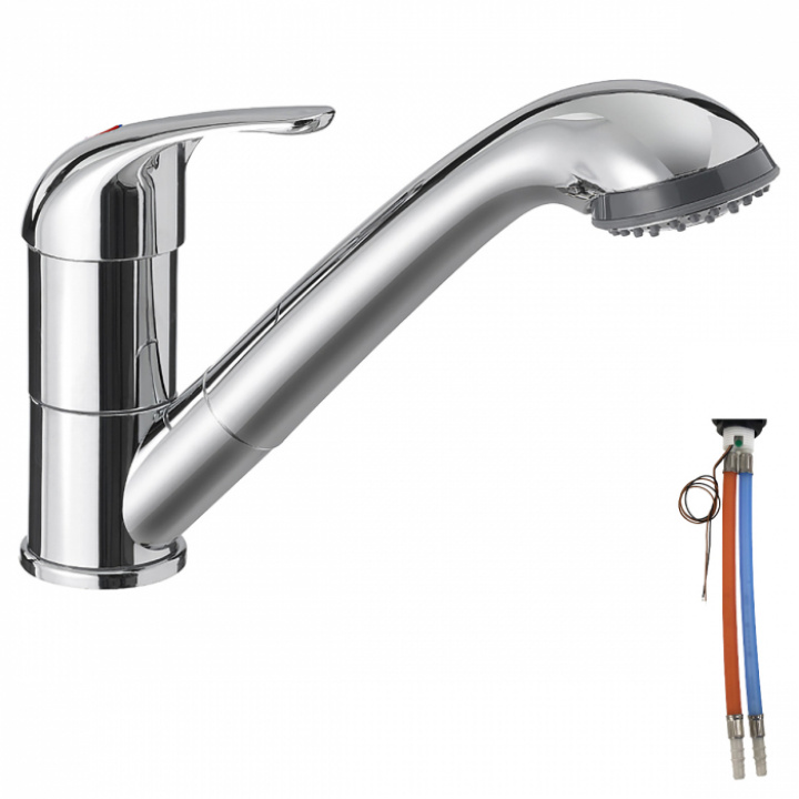 Kran ø36mm med handdusch Reich Keramik Kama Duett krom i gruppen Bobil & Caravan / Vann & VVS / Vannkraner / For 34-39 mm hull hos Camping 4U (9931593)