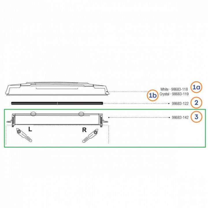 Arm venstre og høyre Vent 50x50 Fiamma i gruppen Bobil & Caravan / Takluker / Reserveluker hos Camping 4U (9932733)