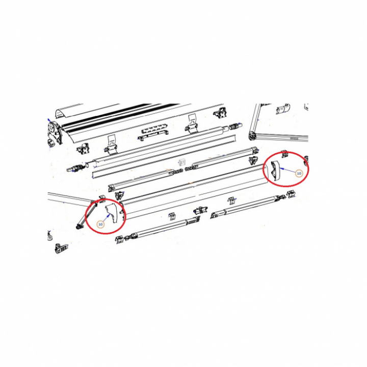 Kåpa frontprofil 6300 Vit H+V i gruppen Markise & Telt / Markiser / Reservedeler markiser / Reservedeler Thule / Omnistor / Omnistore 6300 hos Camping 4U (9933158)