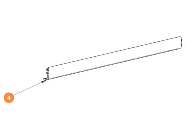 Front till Thule Omnistor 5200 Vit 500cm i gruppen Markise & Telt / Markiser / Reservedeler markiser / Reservedeler Thule / Omnistor / Omnistor 5200 hos Camping 4U (9934453)