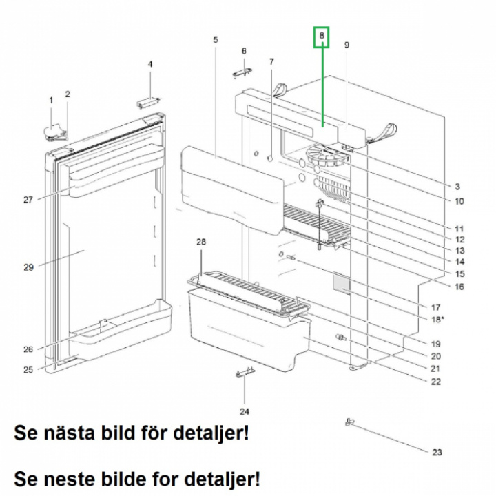 Power control board N4090, 4100, 4108, 4145, 4170 Thetford i gruppen Bobil & Caravan / Kjøleskap / Reservedeler Thetford / Deler Thetford N4xxx hos Camping 4U (9938107)