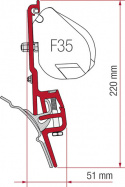 Adapter Fiamma Kit Brandrup VW T4 til F35/F45 2 beslag