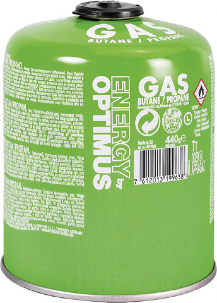 Gassbeholder Optimus innehold 440 g