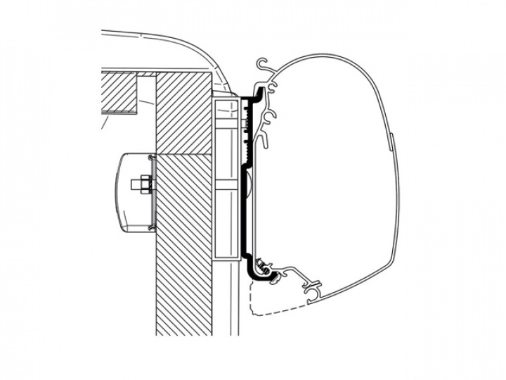 Adapter Thule Carado Sunlight Set för väggmontering i gruppen Markise & Telt / Markiser / Markiseadaptere / Omnistor adaptere hos Camping 4U (9942743)