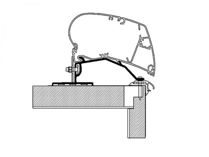 Caravan Roof Adapter Thule 3 m för takmontering i gruppen Markise & Telt / Markiser / Markiseadaptere / Omnistor adaptere hos Camping 4U (9942749)