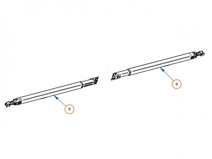 Stödben för markislängd 350/500cm till Omnistor 6300, del 9 i gruppen Markise & Telt / Markiser / Reservedeler markiser / Reservedeler Thule / Omnistor / Omnistore 6300 hos Camping 4U (9942790)