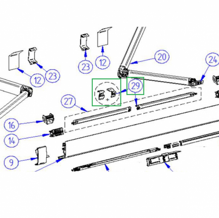 Endekappe for klemmearm Vä/Hö Omnistor 5200/6300 i gruppen Markise & Telt / Markiser / Reservedeler markiser / Reservedeler Thule / Omnistor / Omnistor 5200 hos Camping 4U (9943006)