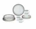 Servise 16 deler Astralys grå/hvit Brunner