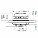 MaxxFan Dome ø152mm 12V hvit Dome