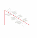 Endestykke Rastrollo 2000/2001/3000, 3 stk hvit