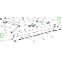 Endestykke rail hvit H+V Omnistor 4200