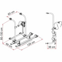 Sykkelstativ Fiamma Carry Bike Pro 2. 2 elektriske sykler