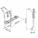 Sykkelstativ 2 cyklar VW T5D/T6D >07/2023 maxlast 35kg FIAMMA Carry