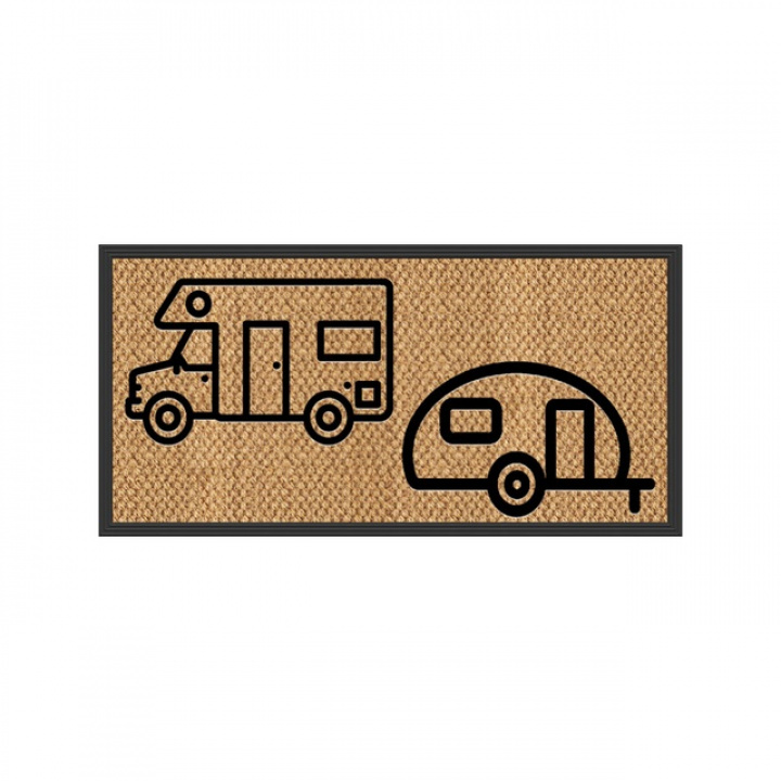 Dørmatte camping motiv 50x25 cm i gruppen Campingmøbler / Matter hos Camping 4U (9949432)