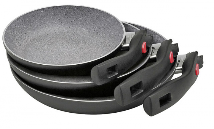 Pannset aluminium Ballarini Click Cook Granitium 3 delar svart i gruppen Bestillingsvarer hos Camping 4U (9951281)