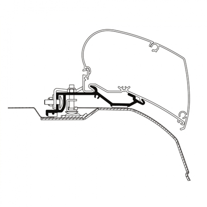 Adapter Serie 6 3,25 m Passar Ducato, Jumper, Boxer 2007 och nyare. i gruppen Markise & Telt / Markiser / Markiseadaptere / Omnistor adaptere hos Camping 4U (9951692r)