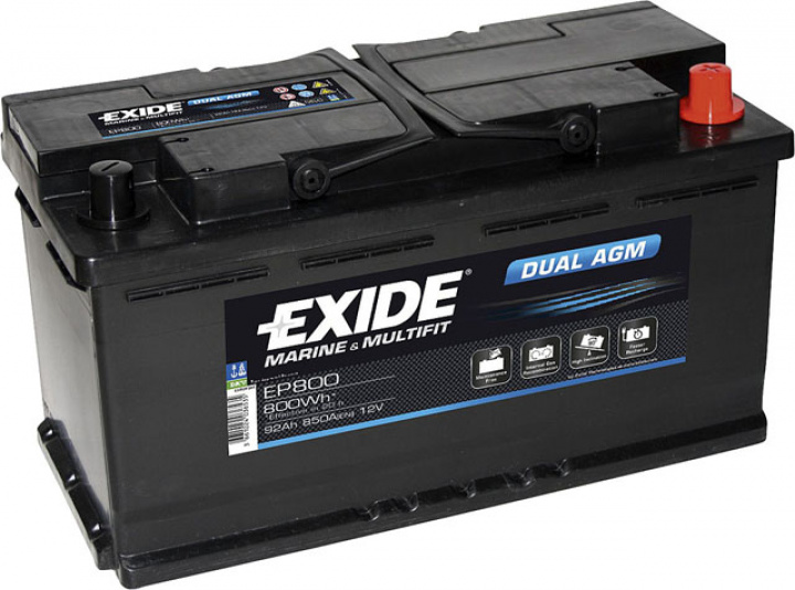 Batteri Exide Dual AGM EP 800 i gruppen Bestillingsvarer hos Camping 4U (9952645)
