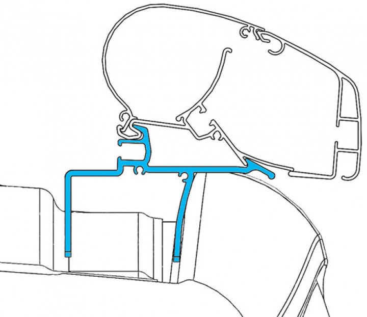 Adapterkit 3 delar till väggmarkis Dometic PerfectRoof 2000 2500 VW C i gruppen Markise & Telt / Markiser / Markiseadaptere / Dometic adaptere hos Camping 4U (9953819)