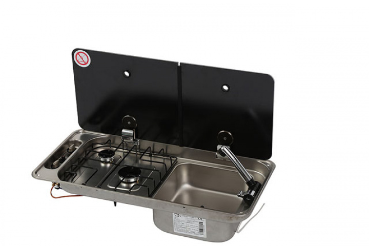 Komfyr/oppvaskkum, 2 komfyrplater CAN i gruppen Kjøkkenutstyr / Komfyr & ovn / Kokeplate med oppvaskkum hos Camping 4U (9954564)