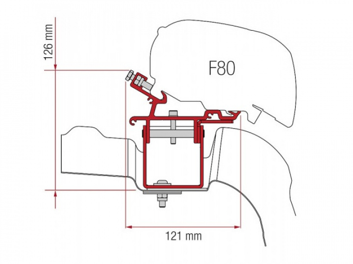 Adapterkit 3-TLF. VW Crafter / Man L3H3 i gruppen Markise & Telt / Markiser / Markiseadaptere / Fiamma adaptere hos Camping 4U (9954734)