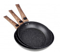 Stekepannesett i alu. med tredekor 3 deler Gimex Black Line