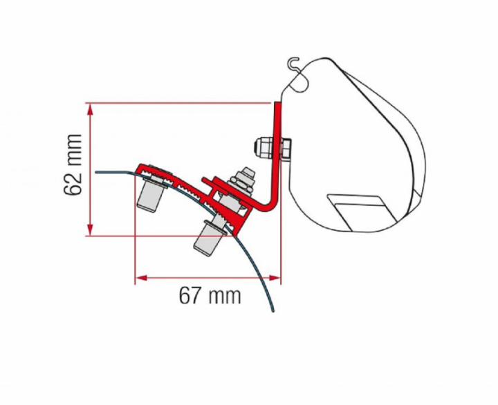 Adaptersett 2 deler PSA F35 fra 2016 Fiamma i gruppen Markise & Telt / Markiser / Markiseadaptere / Fiamma adaptere hos Camping 4U (9955878)