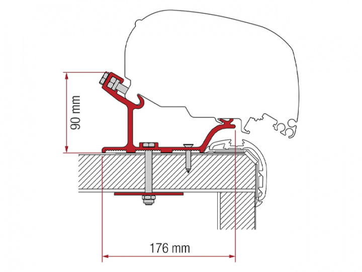 Adapter FIAMMA Carthago Malibu 450 cm för F65/F80 i gruppen Markise & Telt / Markiser / Markiseadaptere / Fiamma adaptere hos Camping 4U (9955928)