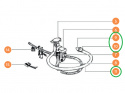 Spyleslange, spylemunnstykke, O-ring hvit C200CW/CWE