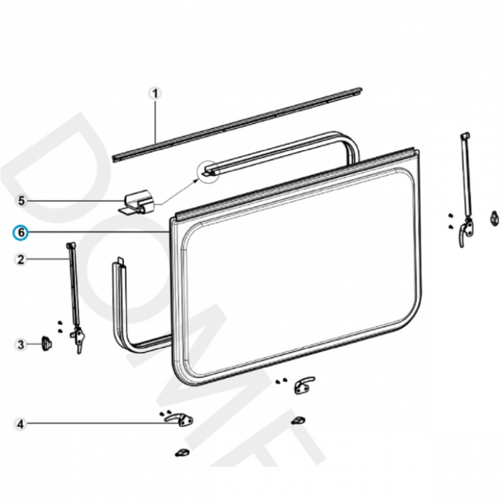 Vindus 900x520mm MC61140900X0520 i gruppen Chassis / Vinduer / Vindusglass hos Camping 4U (9959628)