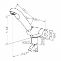 Blandebatteri ø33mm Style