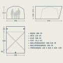 Fortelt med stativ Roam B300 D390 H180-210 cm Kampa