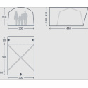 Telt Bybobil oppblåsbar B300xD300xH180-210cm Kampa Roam AIR TC Low