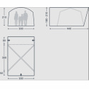 Telt Bybobil oppblåsbar B300xD300xH180-210cm Kampa Roam AIR Low