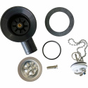 Avløpsbeslag ø25mm slang, sil ø33mm hål