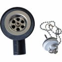 Avløpsbeslag ø25mm slang, sil ø33mm hål