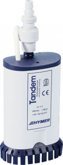 Nedsenkbar pumpe 19 l/min to motorer 1,4 bar tilbakeslagsventil for Hy