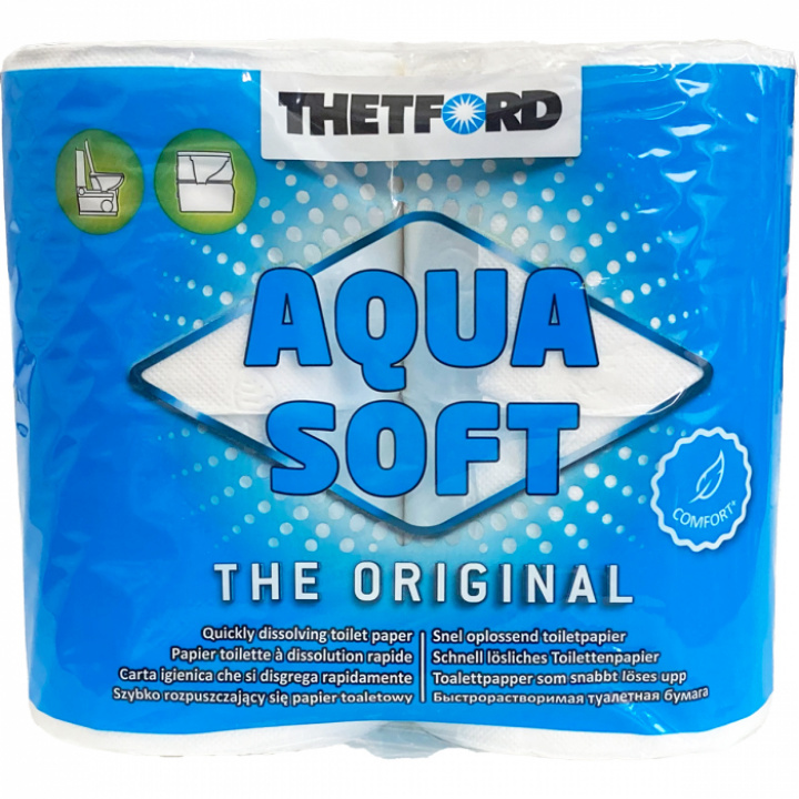 Toalettpapir 4-pakk Thetford Aqua Soft i gruppen Bobil & Caravan / Toalett & sanitærprodukter / Sanitærprodukter hos Camping 4U (9976490)