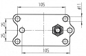 Festeklave Ø48mm, sammenleggbar låsarm AL-KO