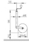 Nesehjul Plus 260 x 85 AL-KO