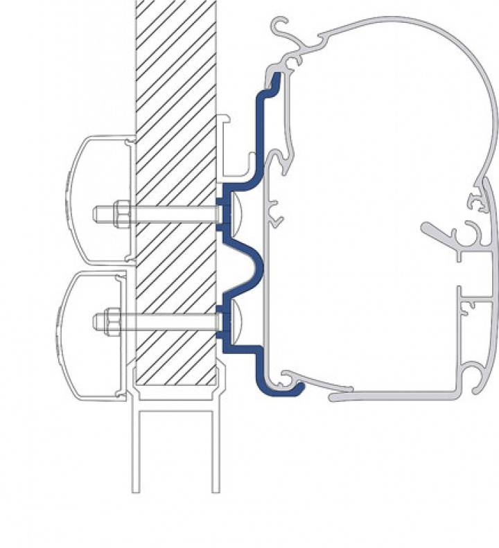 Adapter till väggmarkis Dometic PerfectWall 1000 1500 500 cm Hymer Ca i gruppen Markise & Telt / Markiser / Markiseadaptere / Dometic adaptere hos Camping 4U (9984083)