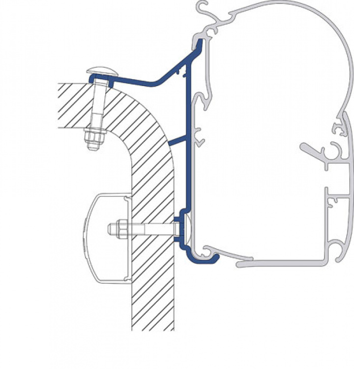 Adapter till väggmarkis Dometic PerfectWall 1000 1500 500 cm Hymer Va i gruppen Markise & Telt / Markiser / Markiseadaptere / Dometic adaptere hos Camping 4U (9984089)