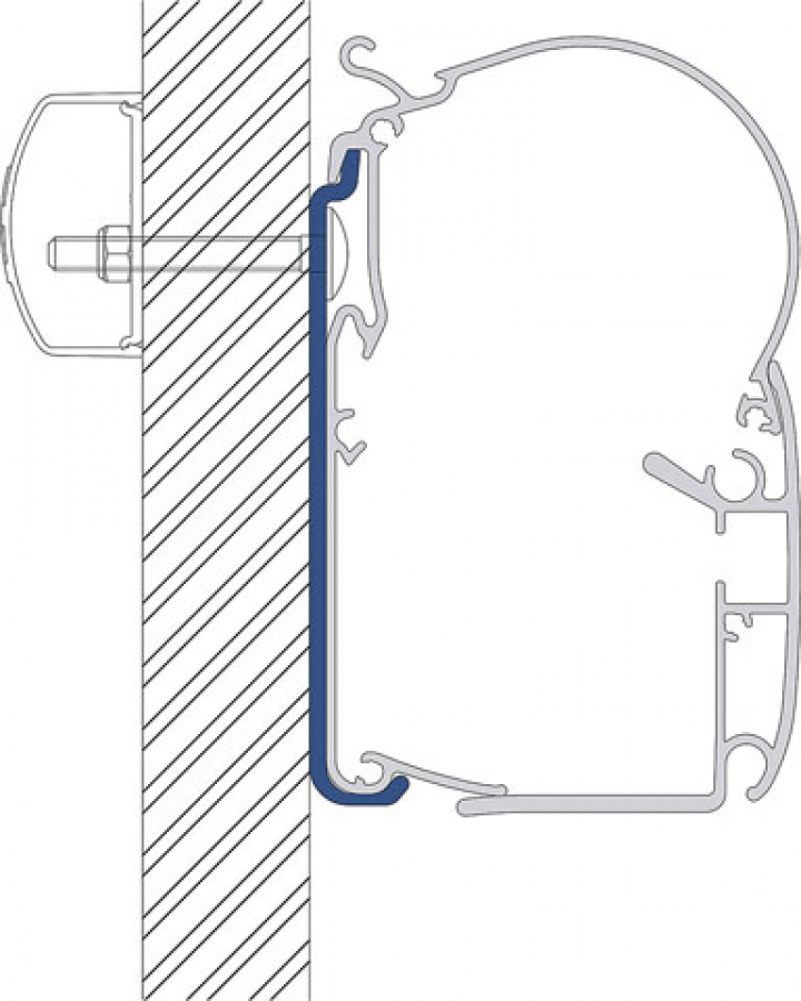 Lågadapter 5 delar till väggmarkis Dometic PerfectWall 1000 1500 40 cm i gruppen Markise & Telt / Markiser / Markiseadaptere / Dometic adaptere hos Camping 4U (9984310)