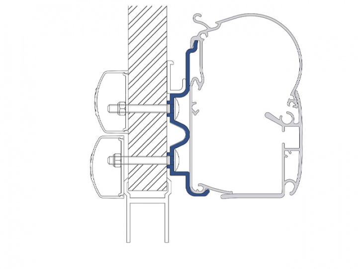 Adapterkit 4 delar till väggmarkis Dometic PerfectWall 1000 1500 Hyme i gruppen Markise & Telt / Markiser / Markiseadaptere / Dometic adaptere hos Camping 4U (9984316)